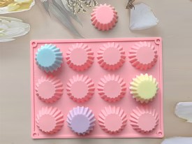 Molde silicona 12 tarteletas rizadas